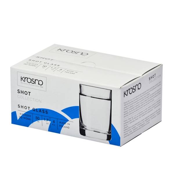 KROSNO SHOT 6 KIELISZKÓW WÓDKA 50ml