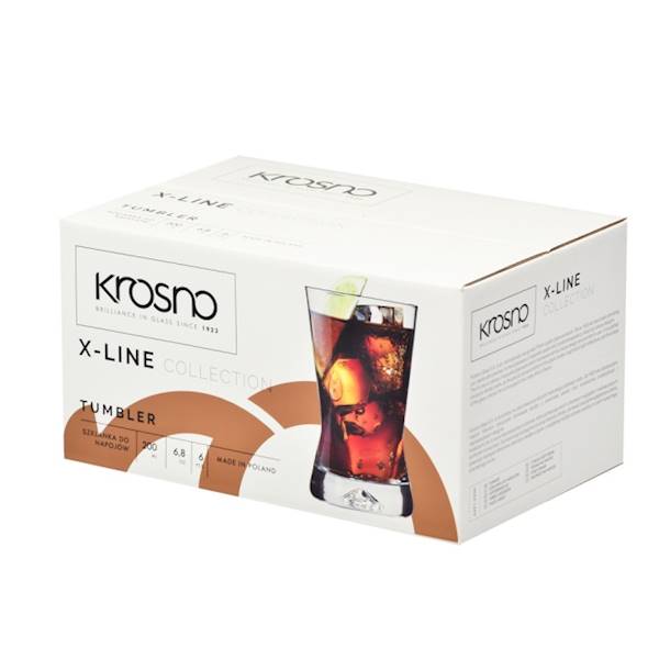 KROSNO X LINE 6 SZKLANEK DO NAPOJÓW 200ml