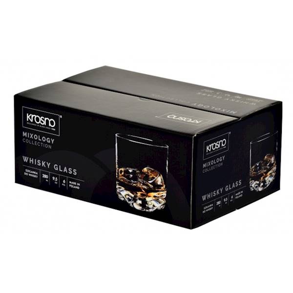 KROSNO MIXOLOGY 6 SZKLANEK NISKICH DO WHISKY 330ml