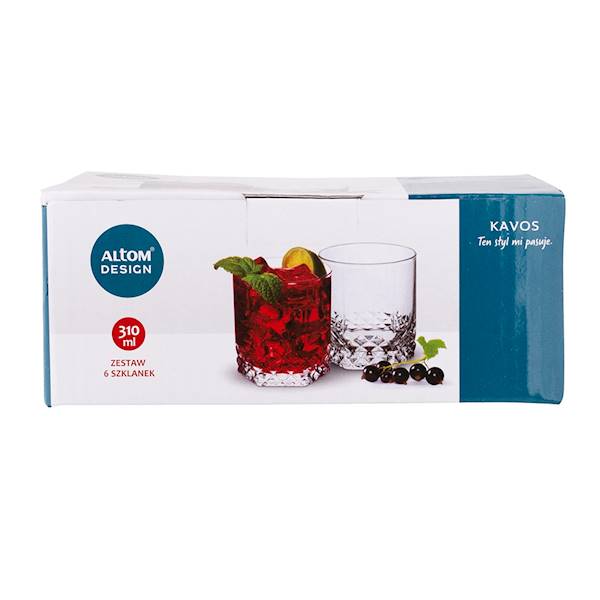 KAVOS komplet 6 szklanek niskich do napoi 310ml 0103007561 ALTOM