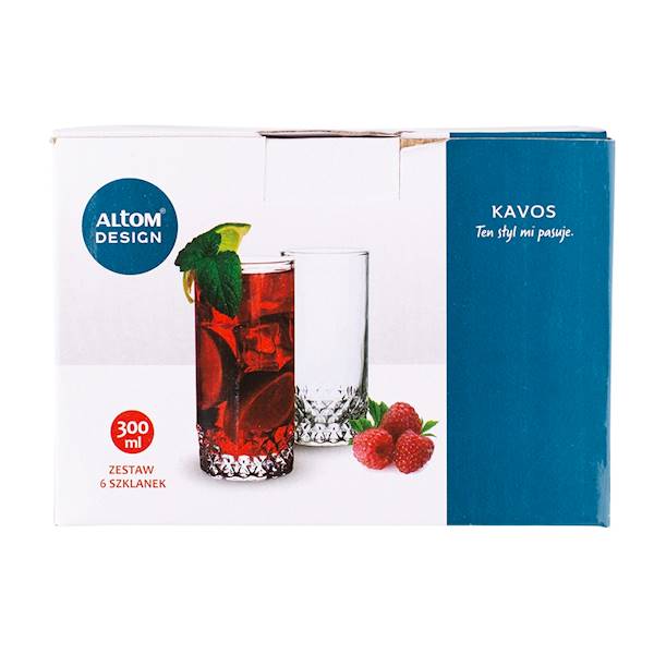 KAVOS komplet 6 szklanek wysokich 300ml 0103007560 ALTOM