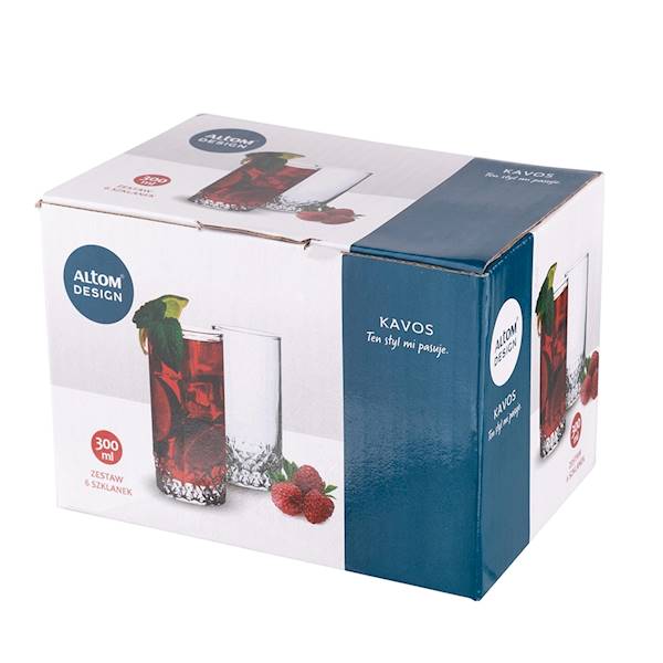 KAVOS komplet 6 szklanek wysokich 300ml 0103007560 ALTOM