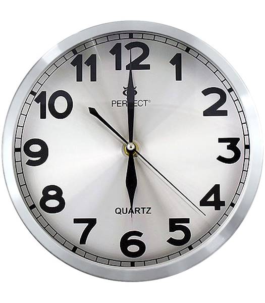 ZEGAR ŚCIENNY FI25cm ALUMINIUM PW191 PERFECT