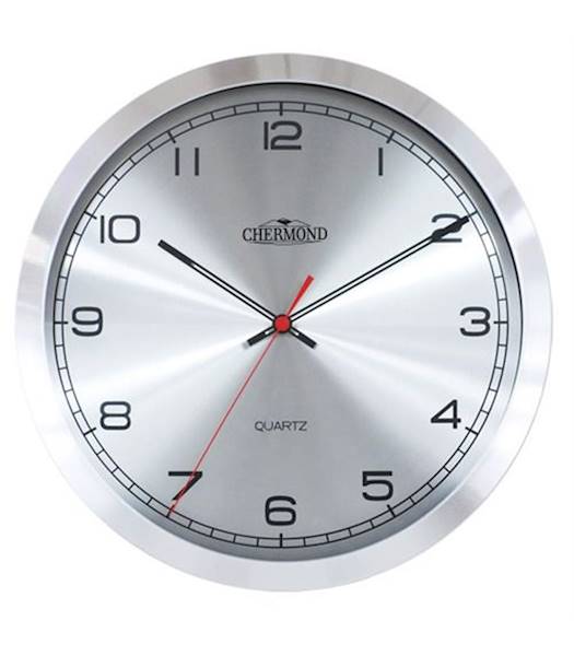ZEGAR ŚCIENNY FI35cm ALUMINIUM 9632 CHERMOND