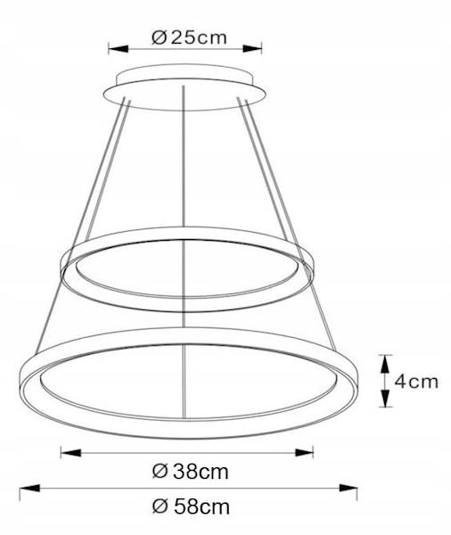SMART LAMPA WISZ.LED 6925 120W 3000-6500K ZŁOTA