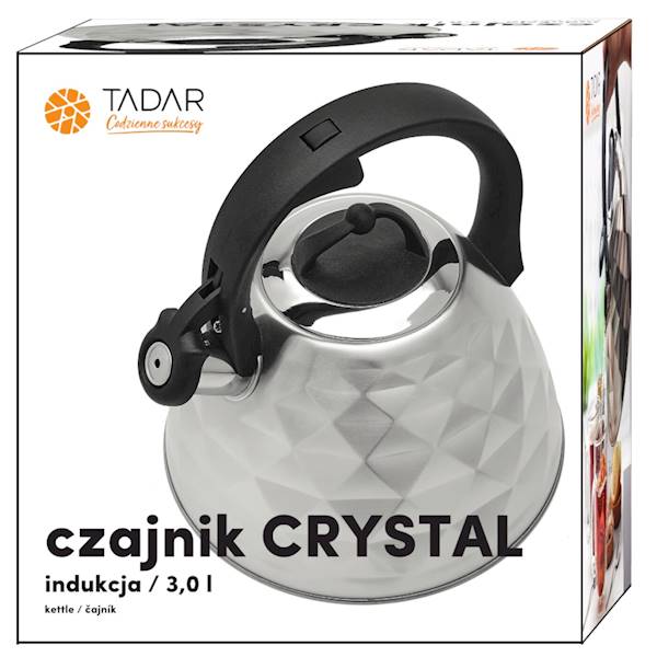 TA.CZAJNIK CRYSTAL 3L INDUKCJA CHROM BŁYSZCZĄCY