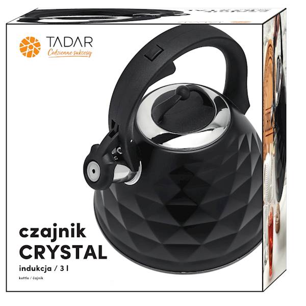 TA.CZAJNIK CRYSTAL 3L INDUKCJA CZARNY MATOWY