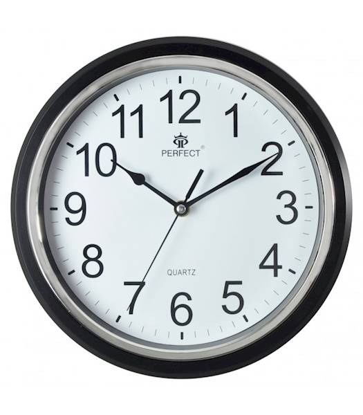 VOL.ZEGAR ŚCIENNY PERFECT FX-5842 FI28CM CZAR.+CHR