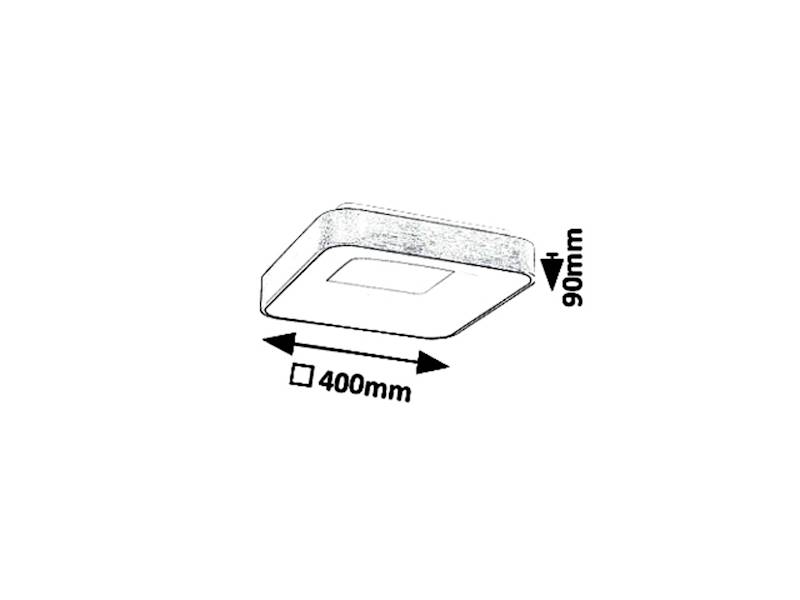 Plafon CARMELLA LED 30W 4000K 1950lm kwadratowy złoty 5056 RABALUX