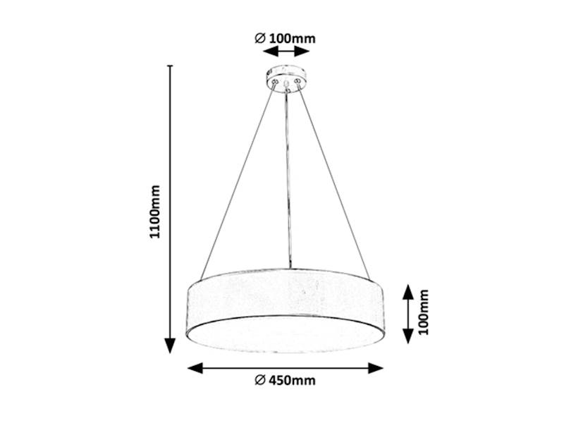 Lampa wisząca RENATA 3xE27 czarny mat 5082 RABALUX