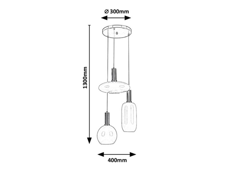 Lampa wisząca SINOPIA 3xE27 złota 5225 RABALUX