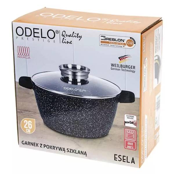 Garnek ESELA okrągły 26/12cm 4,5l Greblon OD2128 ODELO