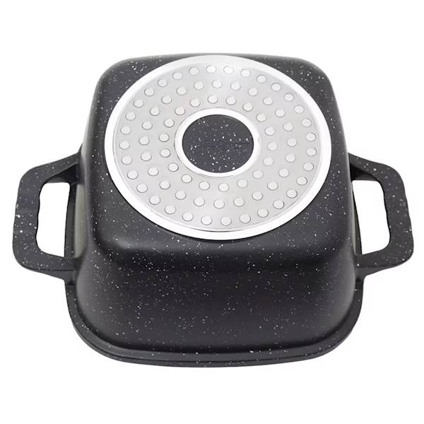 Garnek SEREY Greblon kwadratowy 22/10cm 3,8L z pokrywą i aromatyzerem OD2257 ODELO