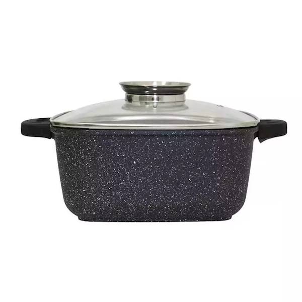 Garnek SEREY Greblon kwadratowy 26/11cm 5,8L z pokrywą i aromatyzerem OD2258 ODELO