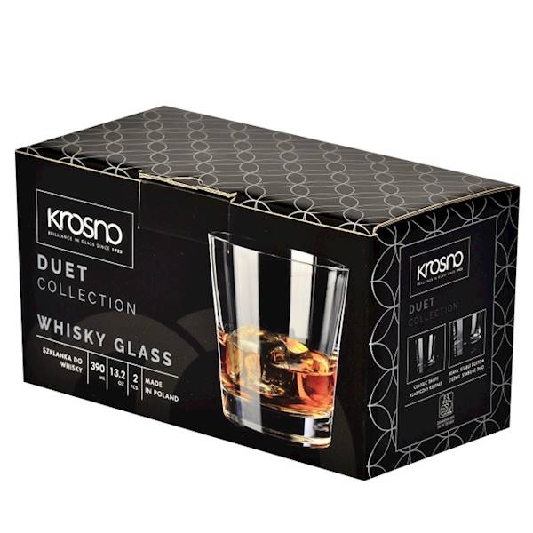 KROSNO DUET OLD KOMPLET 2 SZKLANEK NISKICH 390ml