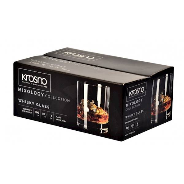 KROSNO MIXOLOGY 6 SZKLANEK NISKICH DO WHISKY 300ML