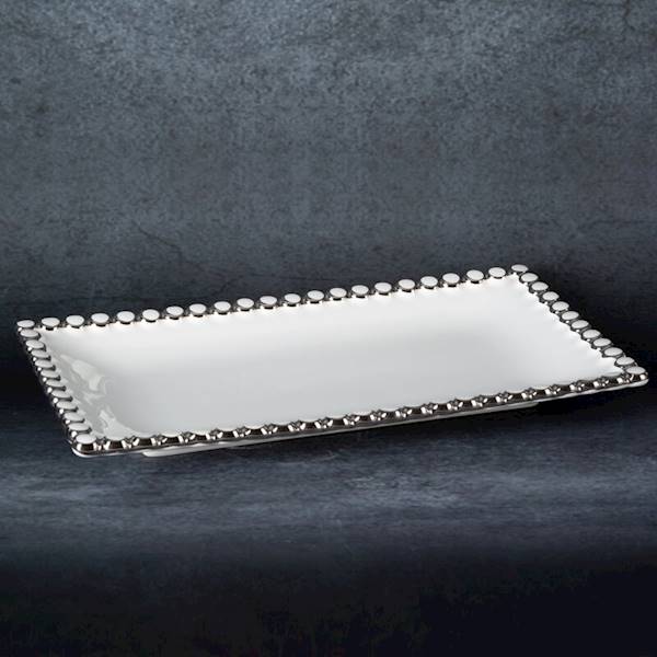 EU.PATERA ELORA/PAT/02 28x16x3 451386 BIAŁY+SREBRO