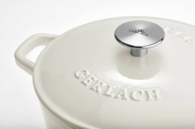 GERLACH NATUR IRON GARNEK ŻELIWNY 21CM 3L BIAŁY