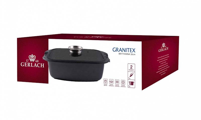 GERLACH GRANITEX BRYTFANNA 32CM+POKR. 5,6L