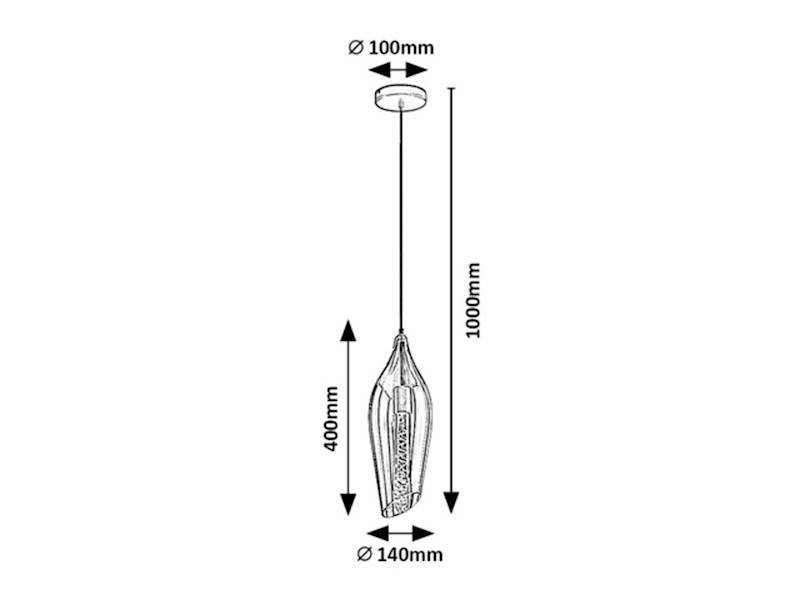 Lampa wisząca BELLINI 1xE27 zwis miodowy klosz 72201 RABALUX