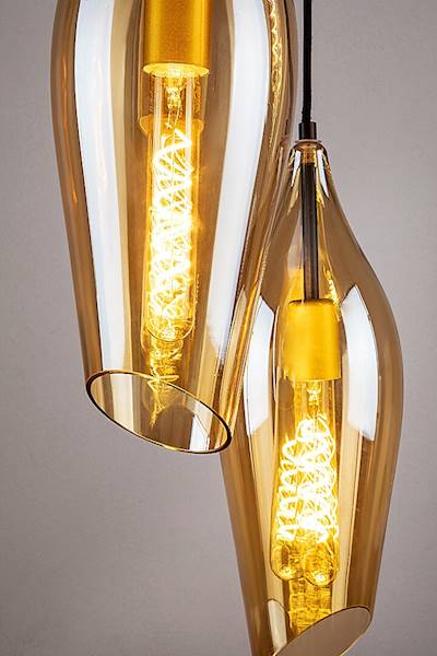 Lampa wisząca BELLINI 3xE27 zwis plafon miodowy klosz 72203 RABALUX
