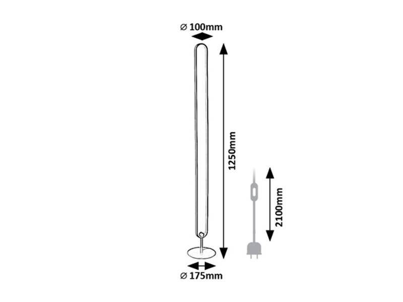 RAB.74051 LAMPA PODŁOGOWA BARTO LED 19W RGB H125cm
