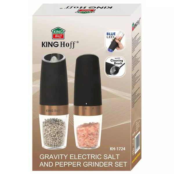 KINGHOFF MŁYNKI ELEKT.6xAAA PIEPRZ+SÓL KH1724 CZAR