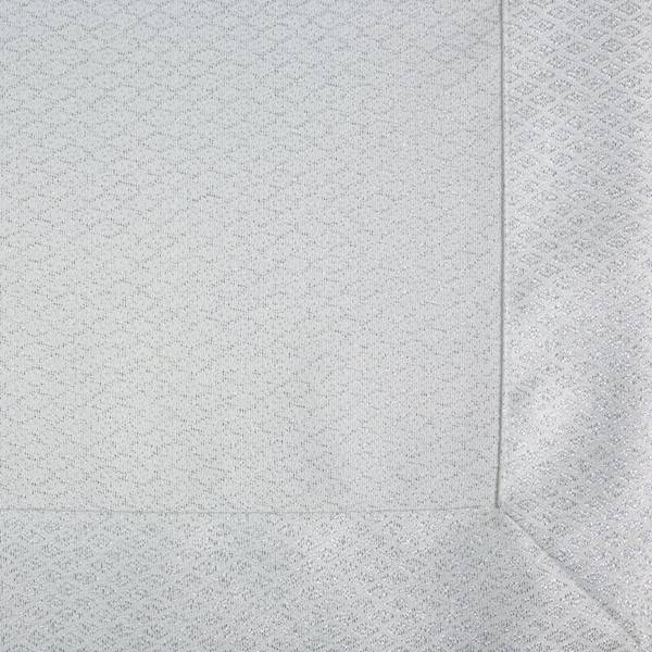 EU.OBRUS JULIA  40X140 391176 BIAŁY+SREB. NITKA