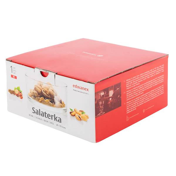 EDWANEX SALATERKA OKRĄGŁA SZKLANA 17x7cm