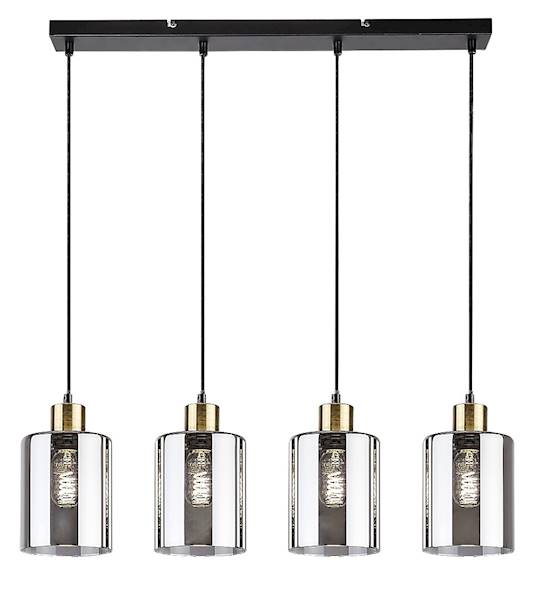 Lampa wisząca PEREZ 4xE27 LISTWA CZARNA 72247 Rabalux