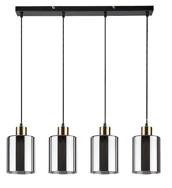 Lampa wisząca PEREZ 4xE27 LISTWA CZARNA 72247 Rabalux