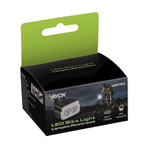 BX14055 LAMPA ROWER.300lm 2xLED USB-C VA0153 VAYOX