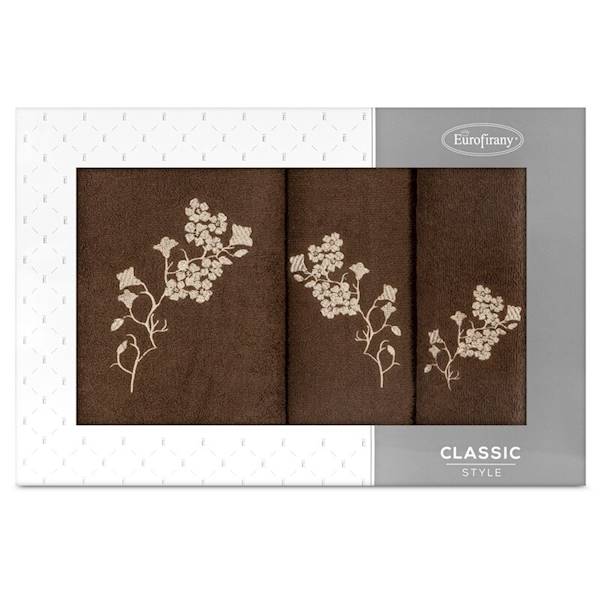 EU.RĘCZNIK BLOSSOM 3 SZT. BRĄZ+BEŻ 423722
