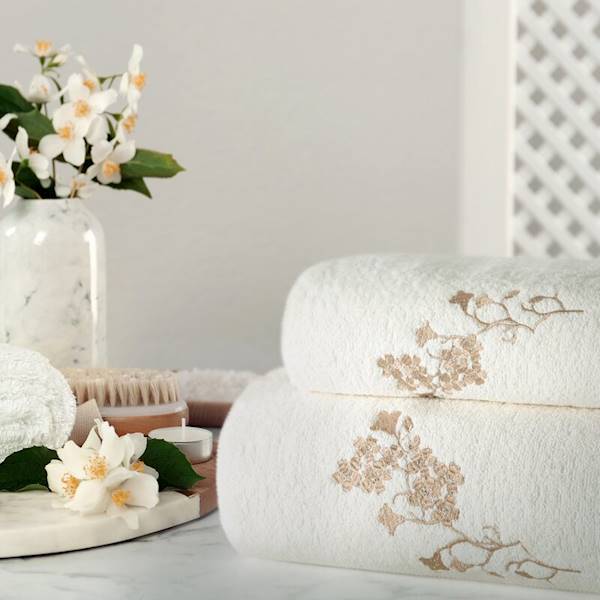 EU.RĘCZNIK BLOSSOM 3 SZT. BIAŁY+GRAFIT 423647