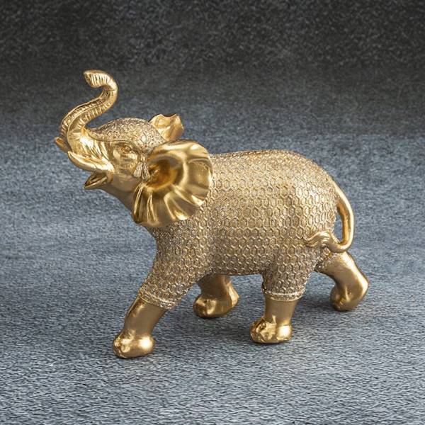 EU.FIGURKA HARIS/FIG/01 19x8x18 440158 SŁOŃ ZŁOTY