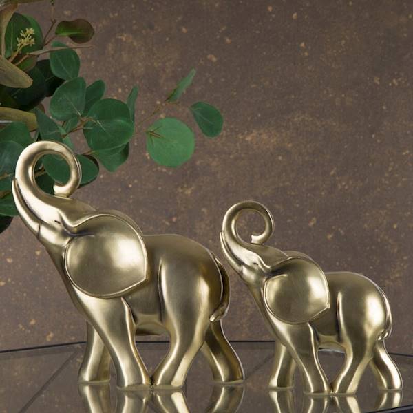 EU.FIGURKA JESI/FIG/02 21x9x23 459926 SŁOŃ ZŁOTY