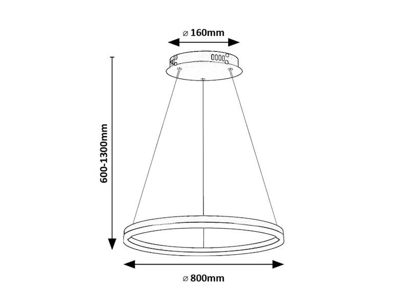 RAB.72302 ISAURE LAMPA WISZĄCA RING FI80cm LED 45W