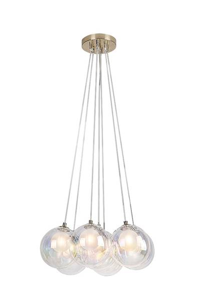 LAMPA WISZĄCA ROSEHIP KLOSZE KULE ZŁOTA 7xG9 72304 RABALUX