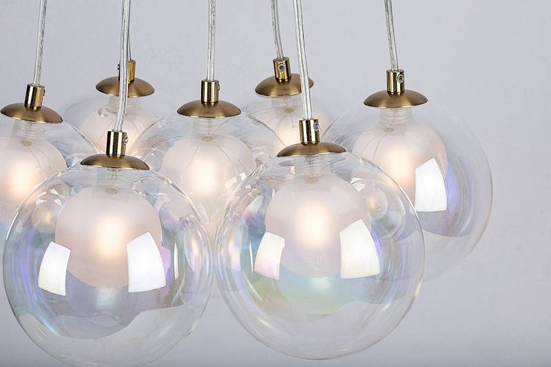 LAMPA WISZĄCA ROSEHIP KLOSZE KULE ZŁOTA 7xG9 72304 RABALUX