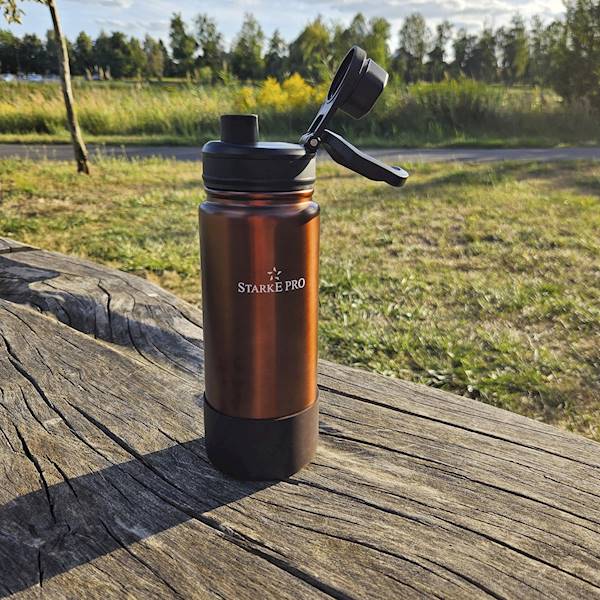 TA.STARKE BIDON TERMICZNY LUNGO 600ml BRĄZOWY