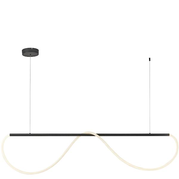 LP.MELECA LAMPA WISZĄCA LP-2345/1P S BK WĄŻ CZARNA