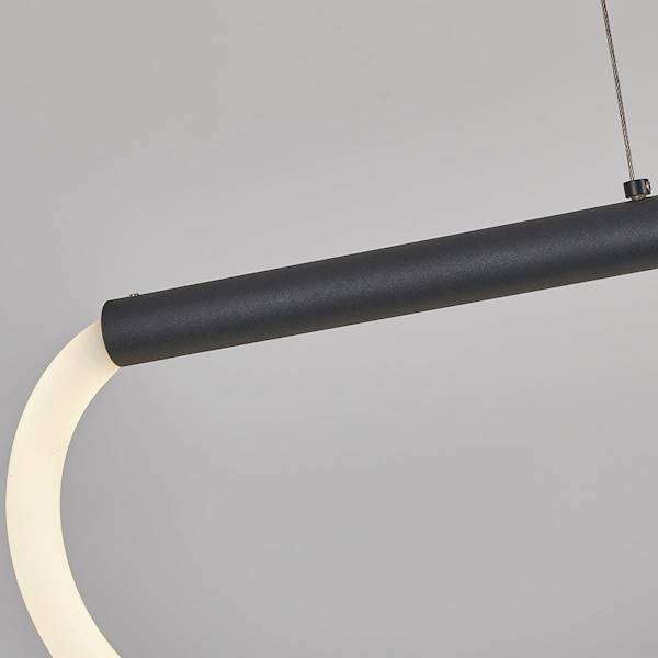 LP.MELECA LAMPA WISZĄCA LP-2345/1P S BK WĄŻ CZARNA