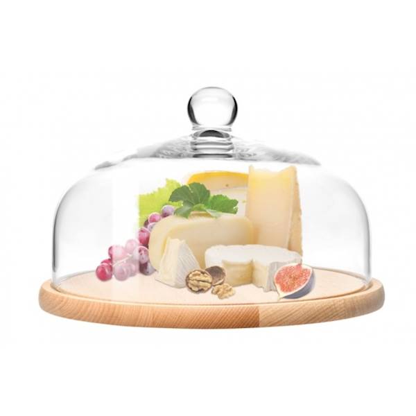 KROSNO GLAMOUR PATERA DREWNO+POKR.SZKLANA 28,5cm 