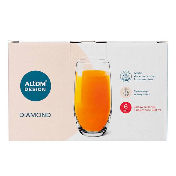 AM.DIAMOND KPL.6 SZKLANEK WYSOKICH 360ml
