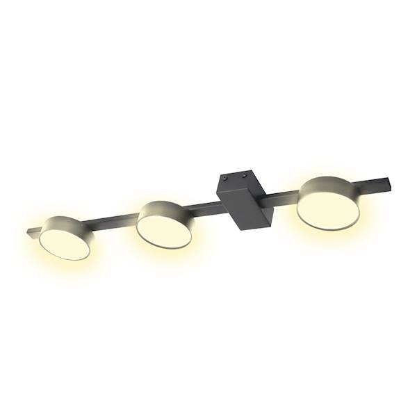 GOLDLUX JOY LAMPA ŚCIEN-SUF.3xGX53 326263 CZARNA 
