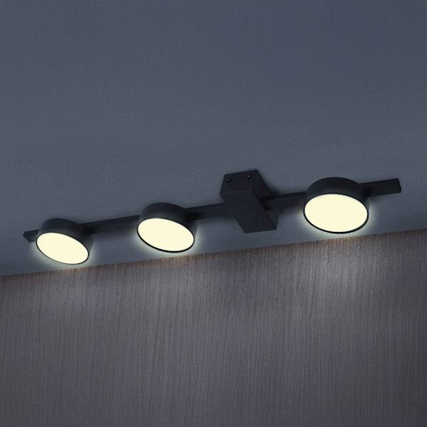 GOLDLUX JOY LAMPA ŚCIEN-SUF.3xGX53 326263 CZARNA 