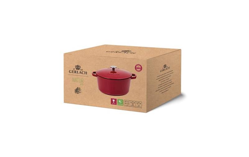 GERLACH NATUR IRON GARNEK ŻELIWNY 26CM 5L BORDOWY