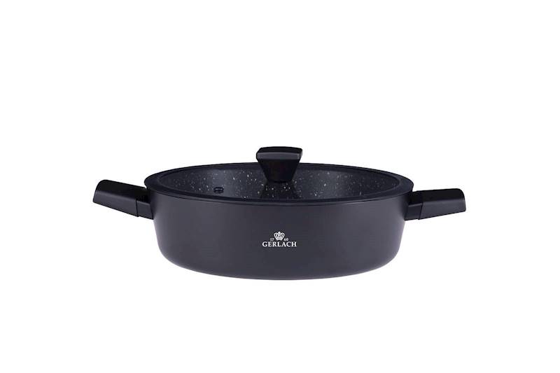 GERLACH GRANITEX GARNEK CER.28CM 4,4L CZARNY NAKR.