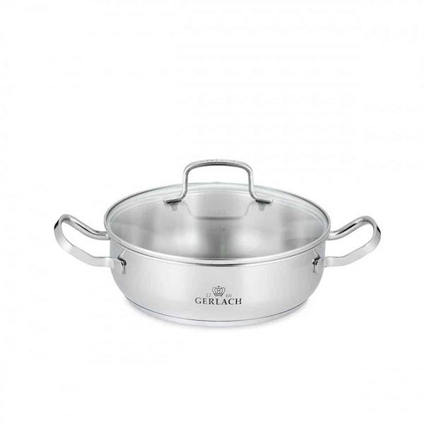 GERLACH SIMPLE 332M GARNEK Z POKRYWĄ 24CM 2L NISKI
