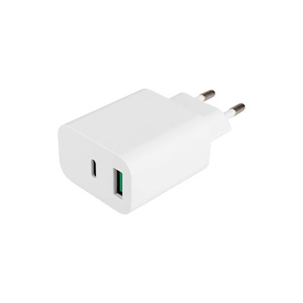 LVT ŁADOWARKA QUICK CHARGE 20W 1xUSB-C+1xUSB-A BIA